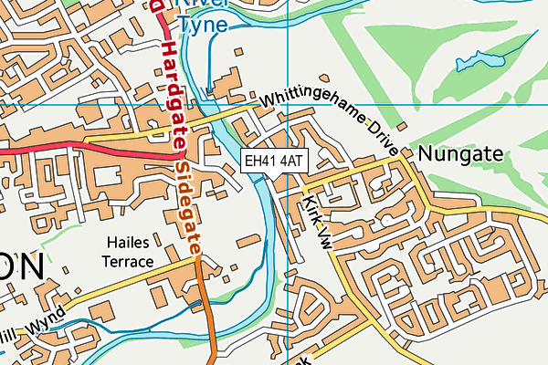 EH41 4AT map - OS VectorMap District (Ordnance Survey)