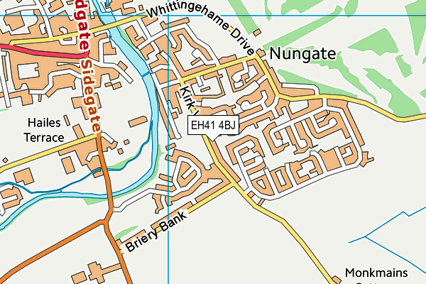 EH41 4BJ map - OS VectorMap District (Ordnance Survey)