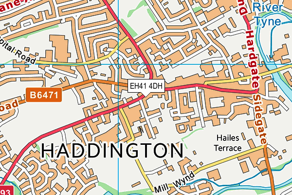 EH41 4DH map - OS VectorMap District (Ordnance Survey)
