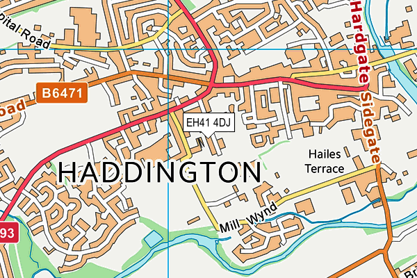 EH41 4DJ map - OS VectorMap District (Ordnance Survey)