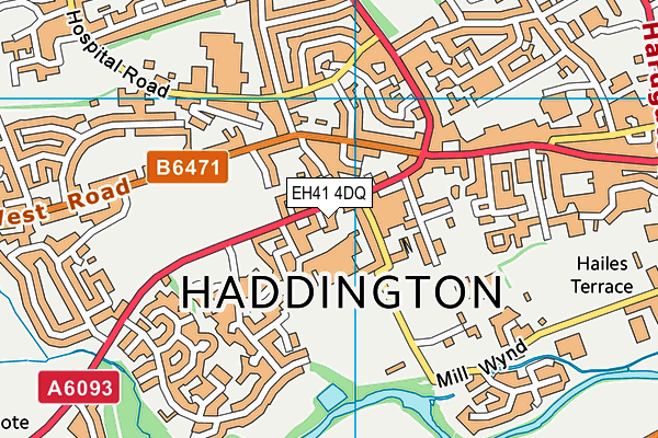 EH41 4DQ map - OS VectorMap District (Ordnance Survey)