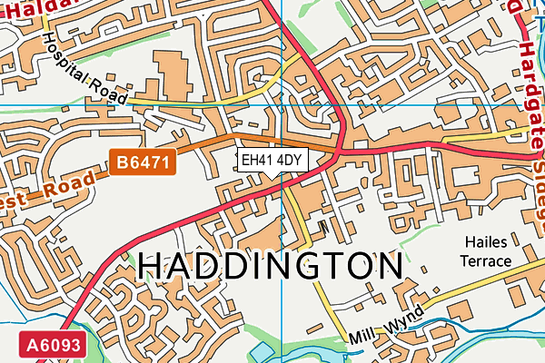 EH41 4DY map - OS VectorMap District (Ordnance Survey)