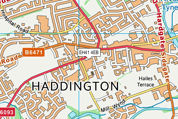 EH41 4EB map - OS VectorMap District (Ordnance Survey)