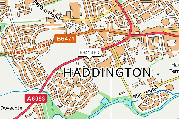 EH41 4ED map - OS VectorMap District (Ordnance Survey)