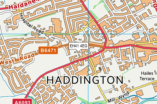 EH41 4EG map - OS VectorMap District (Ordnance Survey)