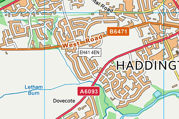 EH41 4EN map - OS VectorMap District (Ordnance Survey)