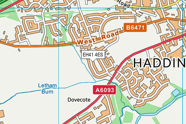 EH41 4ES map - OS VectorMap District (Ordnance Survey)