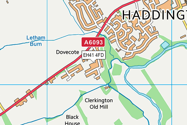 EH41 4FD map - OS VectorMap District (Ordnance Survey)
