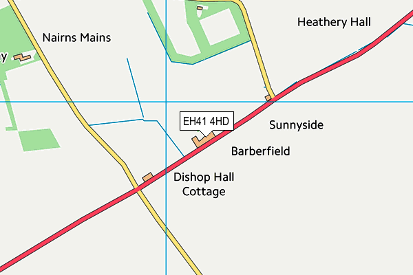 EH41 4HD map - OS VectorMap District (Ordnance Survey)