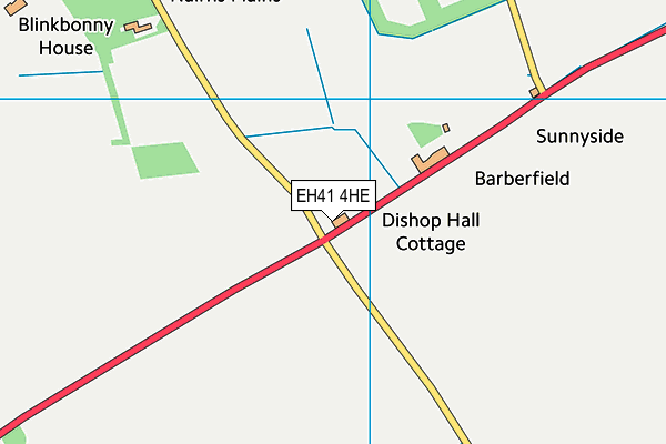 EH41 4HE map - OS VectorMap District (Ordnance Survey)