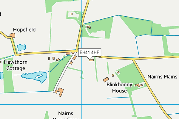 EH41 4HF map - OS VectorMap District (Ordnance Survey)
