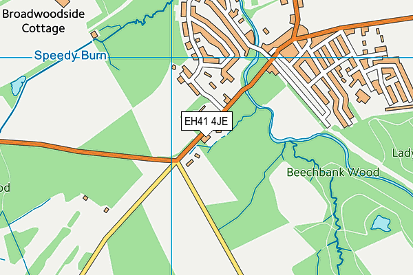EH41 4JE map - OS VectorMap District (Ordnance Survey)