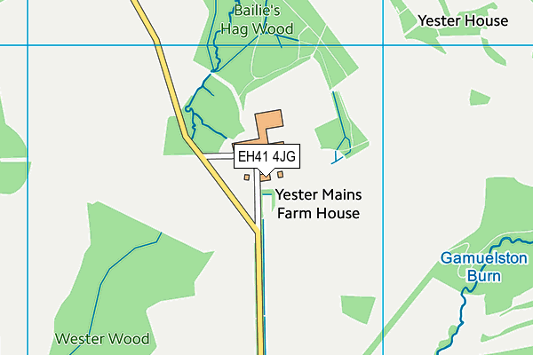 EH41 4JG map - OS VectorMap District (Ordnance Survey)