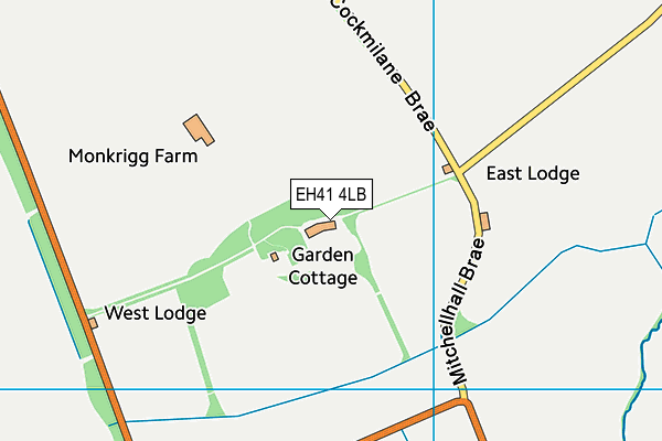 EH41 4LB map - OS VectorMap District (Ordnance Survey)