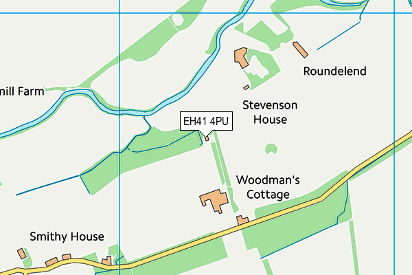 EH41 4PU map - OS VectorMap District (Ordnance Survey)