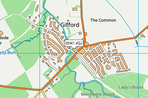 EH41 4QJ map - OS VectorMap District (Ordnance Survey)