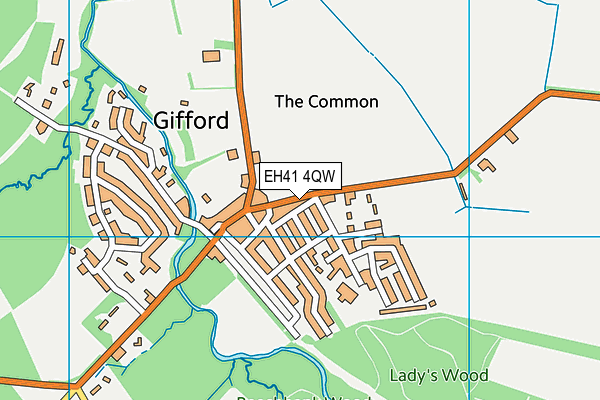 EH41 4QW map - OS VectorMap District (Ordnance Survey)