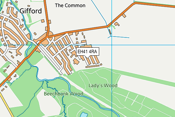 EH41 4RA map - OS VectorMap District (Ordnance Survey)