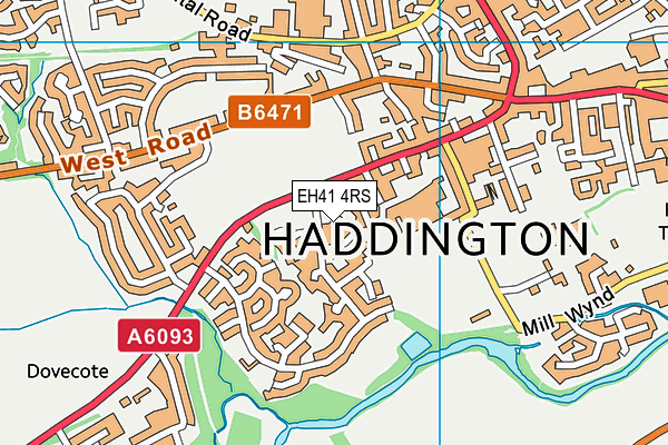 EH41 4RS map - OS VectorMap District (Ordnance Survey)