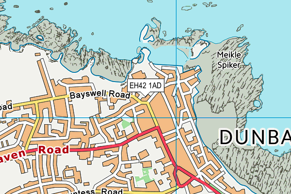 EH42 1AD map - OS VectorMap District (Ordnance Survey)