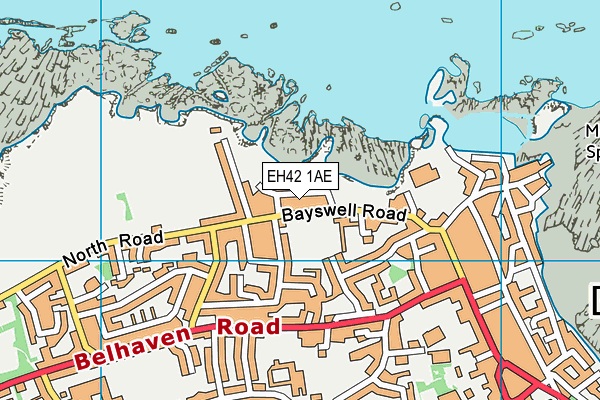 EH42 1AE map - OS VectorMap District (Ordnance Survey)