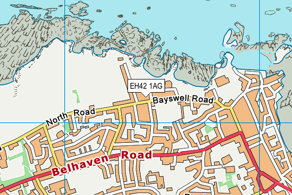 EH42 1AG map - OS VectorMap District (Ordnance Survey)