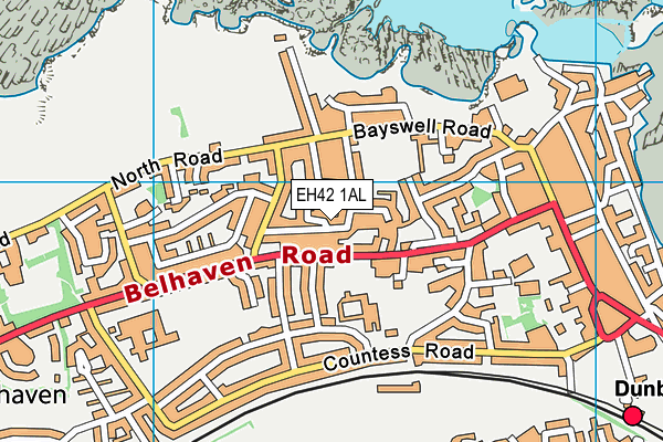 EH42 1AL map - OS VectorMap District (Ordnance Survey)