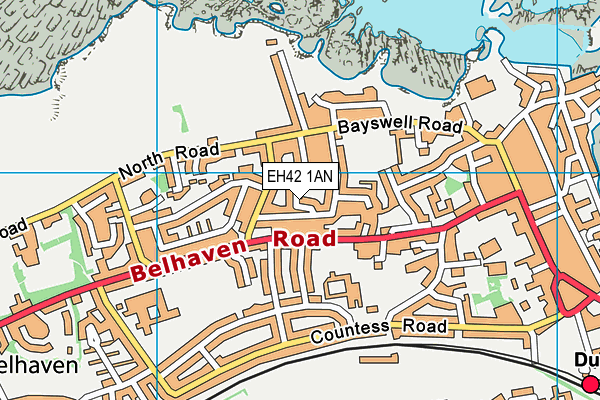 EH42 1AN map - OS VectorMap District (Ordnance Survey)