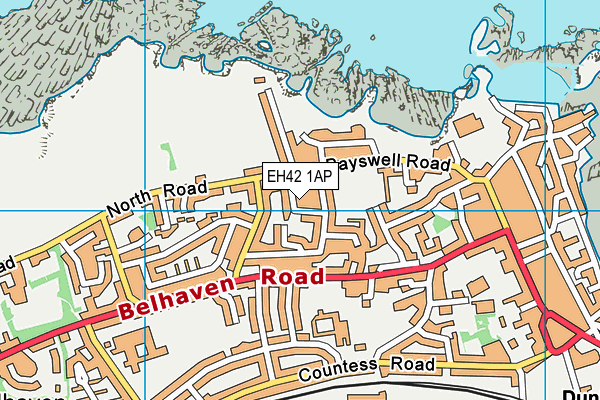 EH42 1AP map - OS VectorMap District (Ordnance Survey)