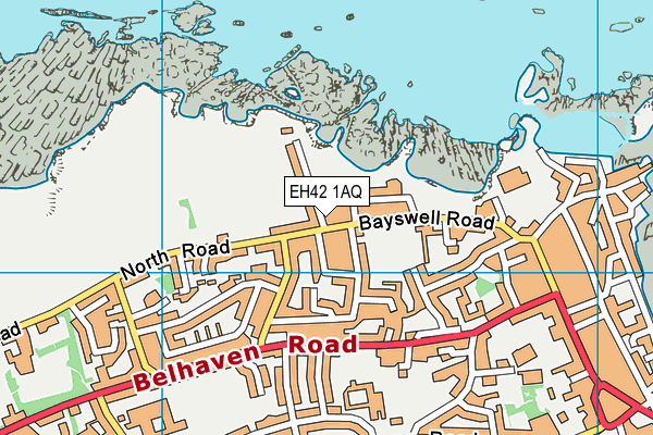 EH42 1AQ map - OS VectorMap District (Ordnance Survey)