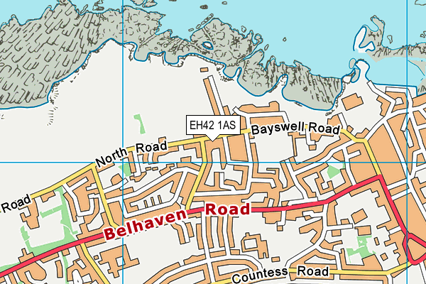 EH42 1AS map - OS VectorMap District (Ordnance Survey)