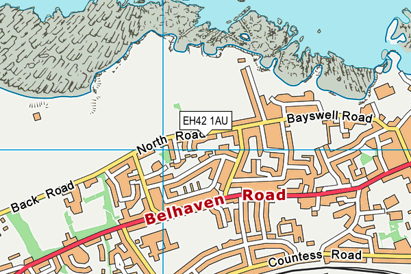 EH42 1AU map - OS VectorMap District (Ordnance Survey)