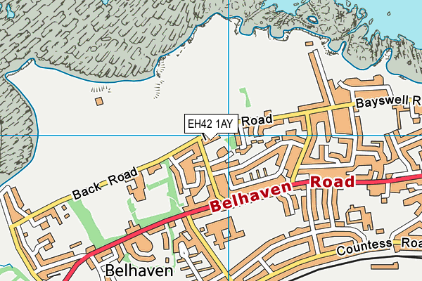 EH42 1AY map - OS VectorMap District (Ordnance Survey)