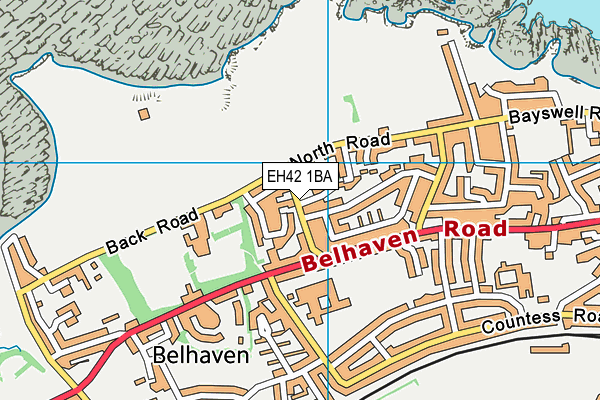 EH42 1BA map - OS VectorMap District (Ordnance Survey)