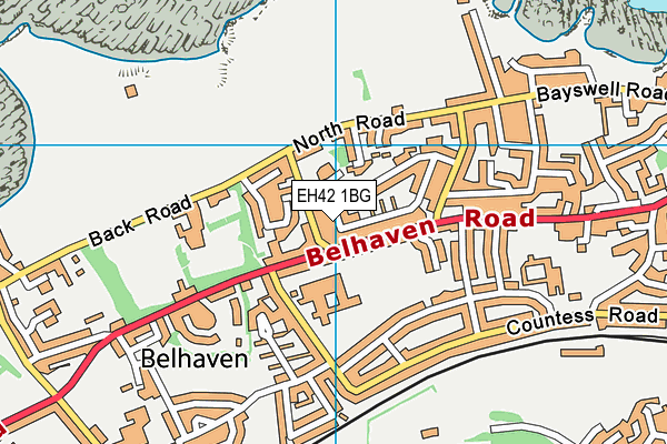 EH42 1BG map - OS VectorMap District (Ordnance Survey)