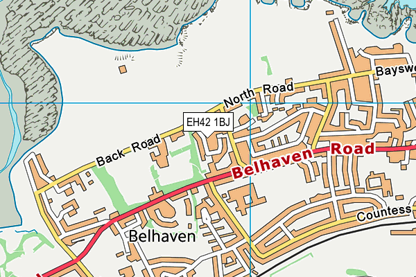 EH42 1BJ map - OS VectorMap District (Ordnance Survey)