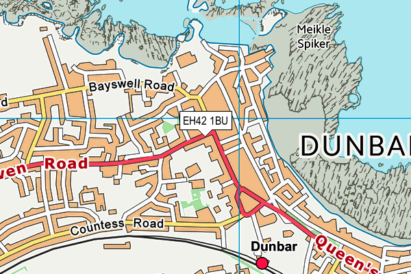 EH42 1BU map - OS VectorMap District (Ordnance Survey)