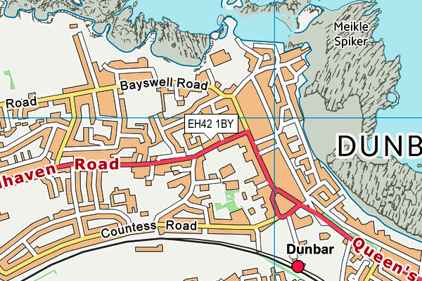 EH42 1BY map - OS VectorMap District (Ordnance Survey)