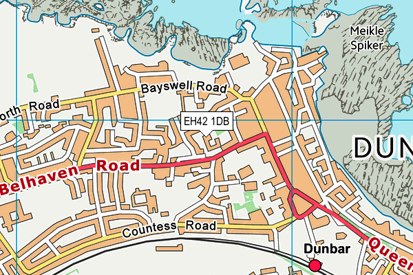 EH42 1DB map - OS VectorMap District (Ordnance Survey)