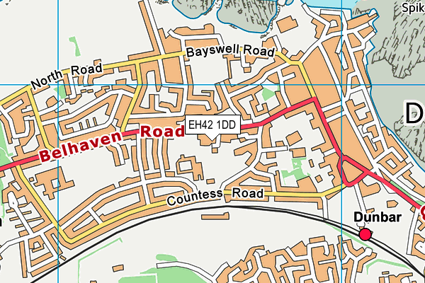 EH42 1DD map - OS VectorMap District (Ordnance Survey)