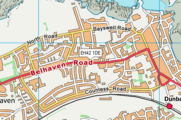 EH42 1DE map - OS VectorMap District (Ordnance Survey)