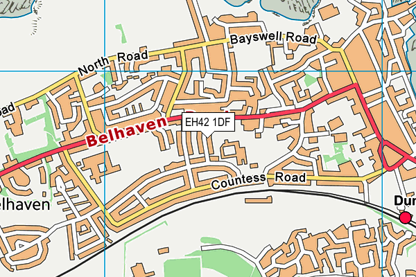 EH42 1DF map - OS VectorMap District (Ordnance Survey)