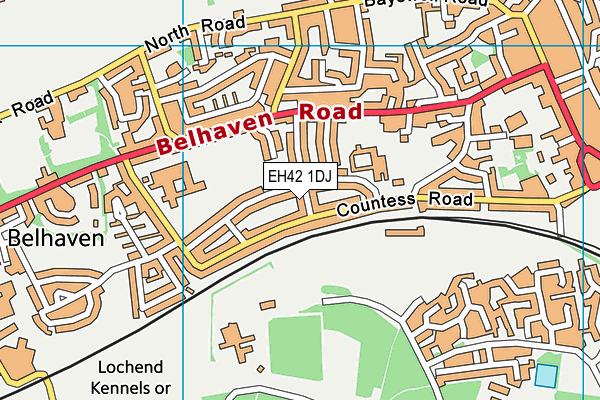 EH42 1DJ map - OS VectorMap District (Ordnance Survey)