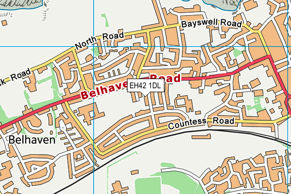 EH42 1DL map - OS VectorMap District (Ordnance Survey)