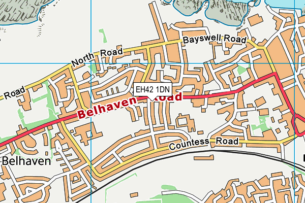 EH42 1DN map - OS VectorMap District (Ordnance Survey)