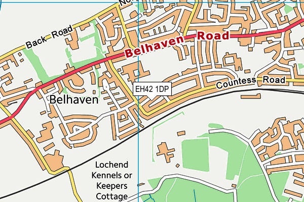 EH42 1DP map - OS VectorMap District (Ordnance Survey)