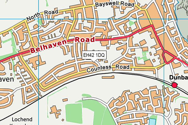 EH42 1DQ map - OS VectorMap District (Ordnance Survey)