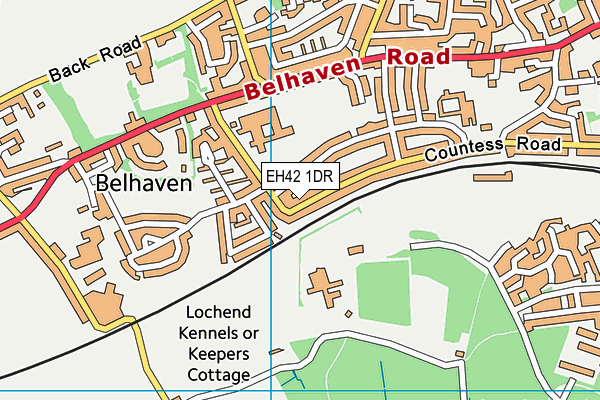 EH42 1DR map - OS VectorMap District (Ordnance Survey)