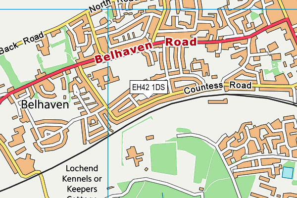 EH42 1DS map - OS VectorMap District (Ordnance Survey)