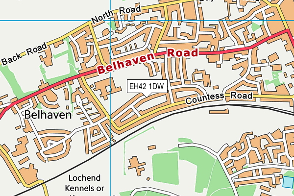 EH42 1DW map - OS VectorMap District (Ordnance Survey)